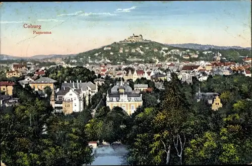 Ak Coburg in Oberfranken, Panoramablick 