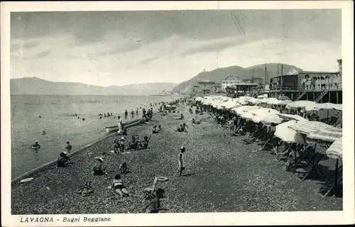 Ak Lavagna Liguria Italien. Bagni Boggiano