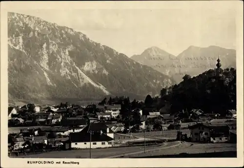 Ak Ruhpolding in Oberbayern, Ort mit Rauschberg