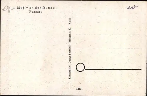 Ak Passau in Niederbayern, Donaumotiv