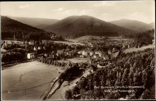 Ak Bad Herrenalb im Schwarzwald, Gesamtansicht, Blick vom Falkenstein