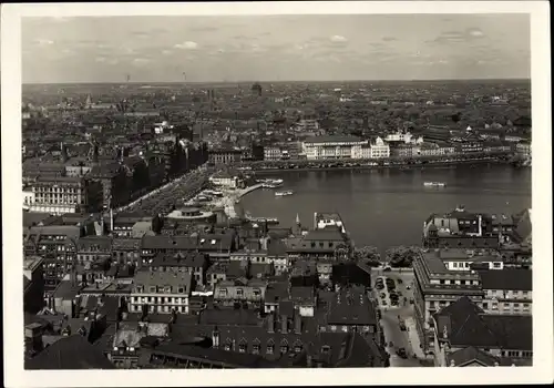 Ak Hamburg, Stadtübersicht, Alster