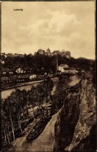 Ak Leisnig an der Freiburger Mulde Sachsen, Blick auf den Ort