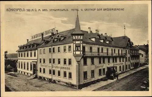 Ak Königsfeld im Schwarzwald, Hotel und Gasthof der Brüdergemeine