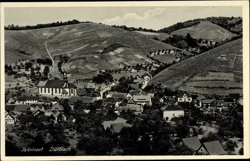 Ak Durbach Baden Württemberg, Gesamtansicht, Kirche