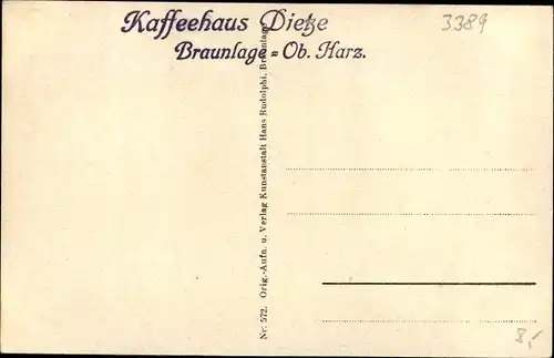 Ak Braunlage im Oberharz, Ramsenweg