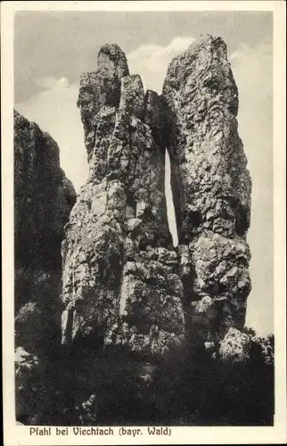 Ak Riedmühle Viechtach im Bayerischen Wald Niederbayern, Pfahl, Felsen, Totalansicht