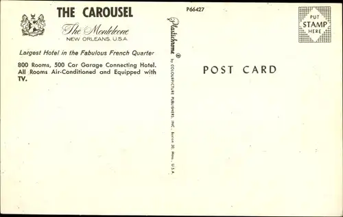 Ak New Orleans Louisiana USA, The Monteleone, Carousel