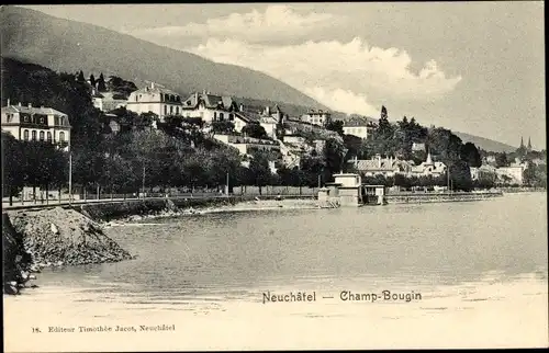 Ak Neuchâtel Neuenburg Stadt, Champ Bougin, Teilansicht der Stadt