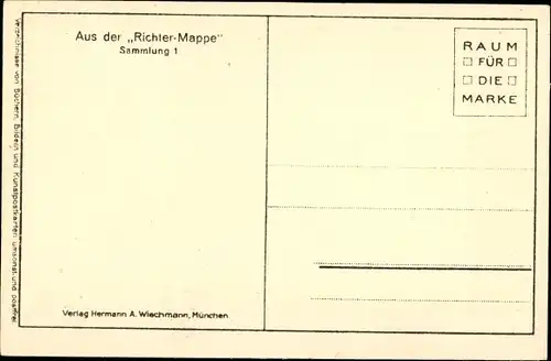 Künstler Ak Richter, Ludwig, Im Juni, Liebespaar, Landschaft