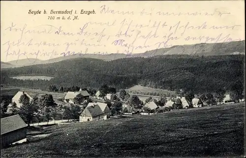 Ak Seyde Hermsdorf im Erzgebirge, Ort mit Umgebung