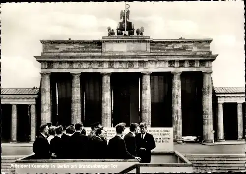 Ak Berlin, John F. Kennedy, Brandenburger Tor, Staatsbesuch