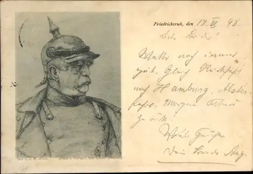 Künstler Ak Otto von Bismarck, Herzog zu Lauenburg, Bundeskanzler