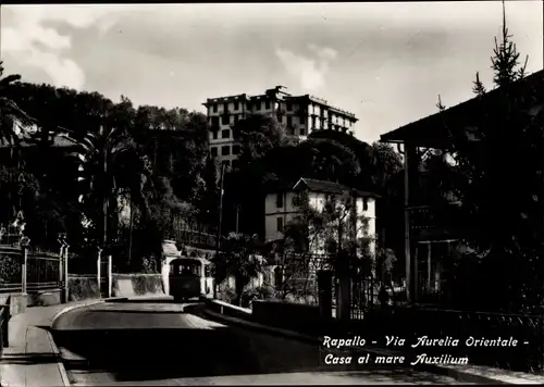 Ak Rapallo Liguria, Via Aurelia Orientale, Casa al mare Auxilium