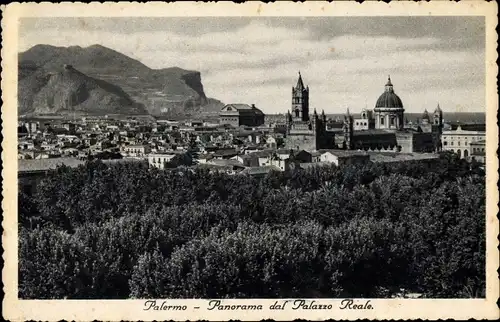 Ak Palermo Sicilia, Panorama dal Palazzo Reale