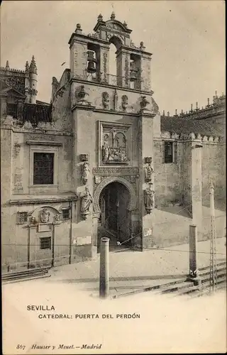 Ak Sevilla Andalusien Spanien, Catedral, Puerta del Perdón