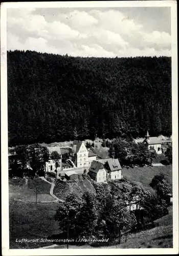 Ak Schwarzenstein Schwarzenbach am Wald in Oberfranken, Panorama vom Ort