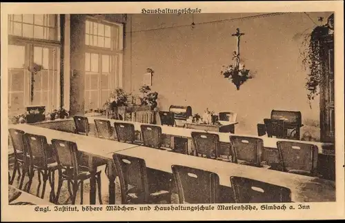 Ak Simbach am Inn in Niederbayern, Engl. Institut höhere Mädchen- und Haushaltungsschule Marienhöhe