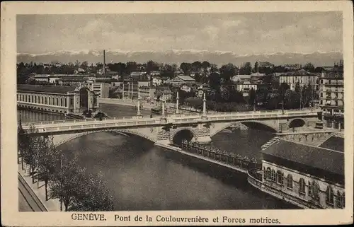 Ak Genève Genf Stadt, Pont de la Coulouvrenière et Forces motrices