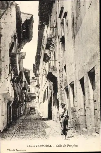 Ak Fuenterrabia Baskenland, Calle de Pampinot