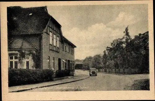 Ak Pattensen in Niedersachsen, Dorfstraße mit Geschäftshaus J. Schmit