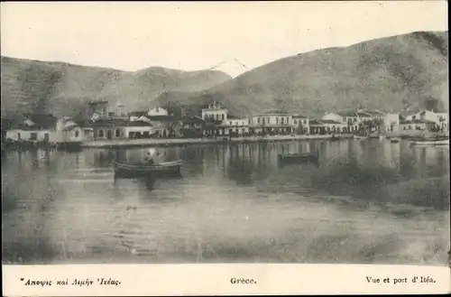 Ak Itea Griechenland, Vue et port, Panoramaansicht 