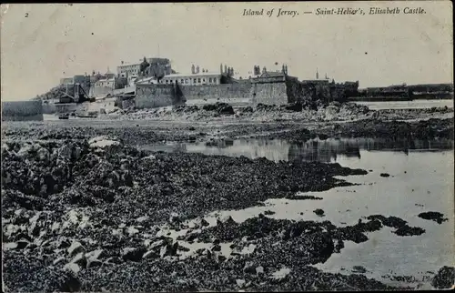 Ak Kanalinsel Jersey, Saint Helier's, Elisabeth Castle, exterior view