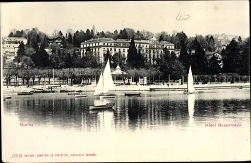 Ak Ouchy Lausanne Kt. Waadt, Hôtel Beaurivage