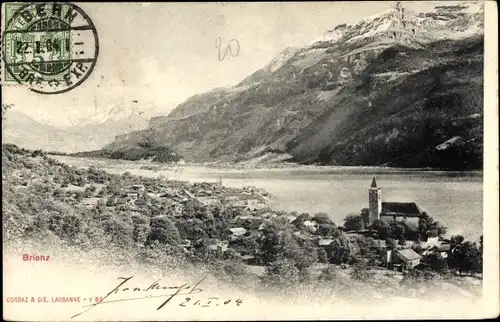 Ak Brienz Kt. Bern Schweiz, Ortschaft mit Landschaftsblick