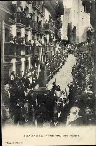 Ak Fuenterrabia Baskenland, Viernes Santo, Jesus Nazareno