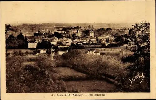 Ak Pouillon Landes, Gesamtansicht der Stadt