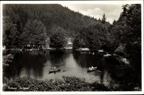 Ak Triberg im Schwarzwald, Bergsee, Ruderpartie