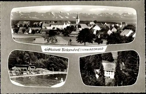 Ak Birkendorf Schwarzwald, Gesamtansicht, Freibad