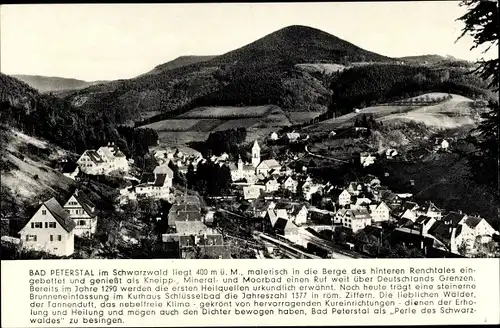 Ak Bad Peterstal Schwarzwald, Gesamtansicht