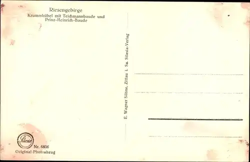 Ak Karpacz Krummhübel Riesengebirge Schlesien, Teichmannbaude, Prinz Heinrich Baude