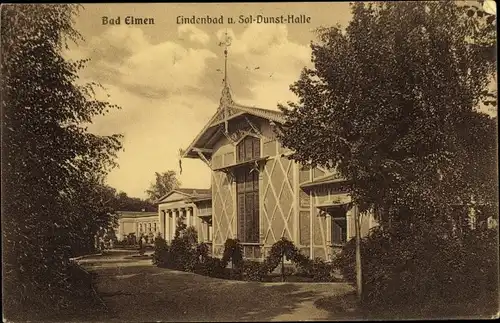 Ak Salzelmen Schönebeck an der Elbe, Lindenpbad, Sol Dunst Halle