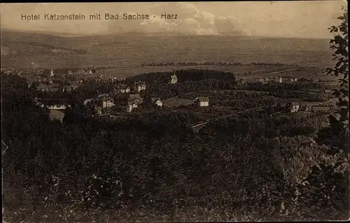 Ak Bad Sachsa in Niedersachsen, Hotel Katzenstein, Fernblick