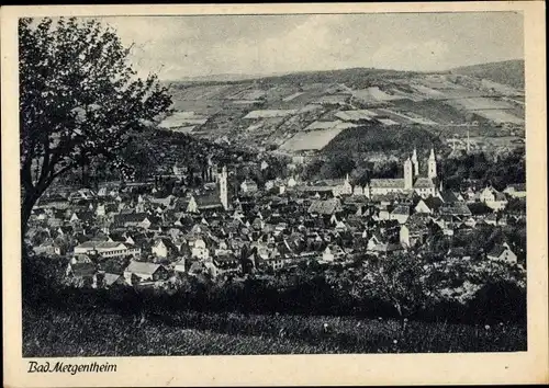 Ak Bad Mergentheim in Tauberfranken, Panoramablick 