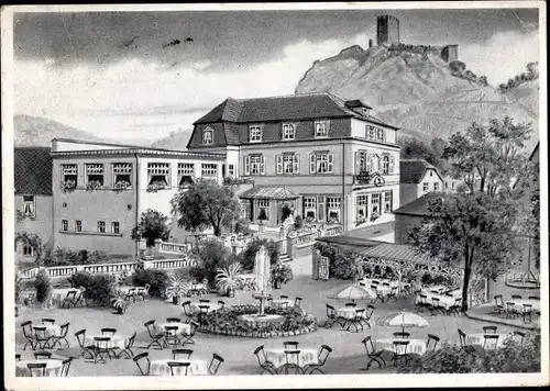 Künstler Ak Kobern a. d. Mosel, Weinhaus und Hotel Heinr. Haupt