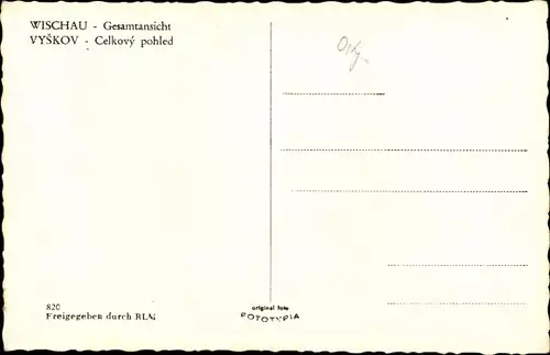 Ak Vyškov Wischau Südmähren, Gesamtansicht