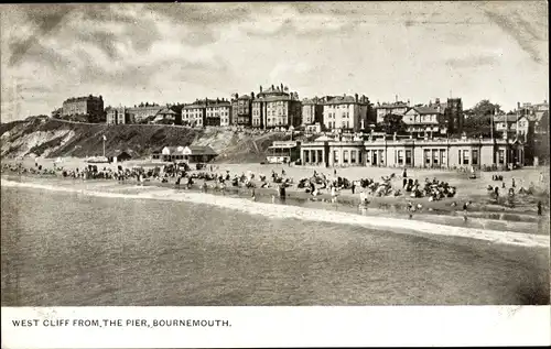 Ak Bournemouth South West England, West Cliff from the Pier