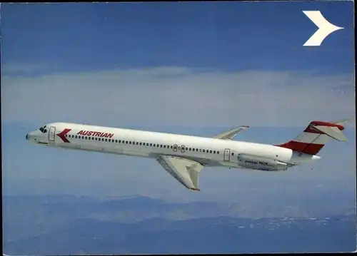 Ak Douglas DC-9 Super 80, MD-80, Austrian Airlines, Passagierflugzeug