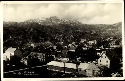 Ak Cetinje Montenegro, Panoramablick auf die Stadt