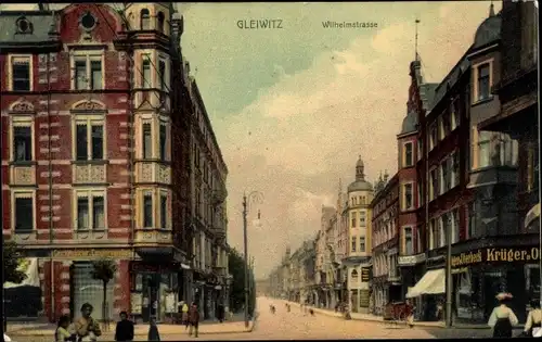 Ak Gliwice Gleiwitz Schlesien, Wilhelmstraße