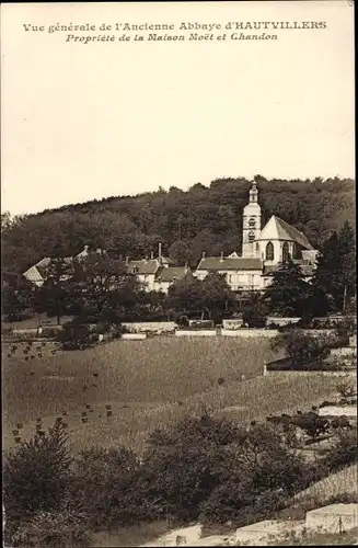 Ak Hautvillers Marne, Ancienne Abbaye, Vue générale