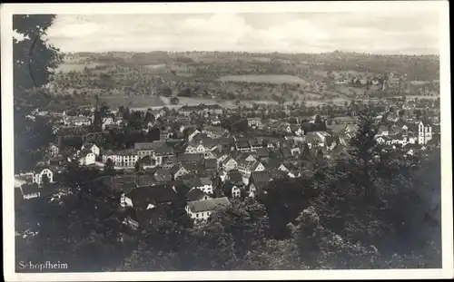 Ak Schopfheim in Baden Württemberg, Panorama vom Ort