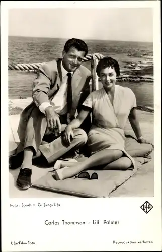 Ak Schauspieler Carlos Thompson und Lilli Palmer, Portrait