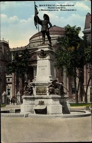 Ak Montreal Québec Kanada, Monument Maisonneuve