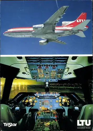 Ak Lockheed Tristar L-1011-500, LTU, Cockpit, Passagierflugzeug