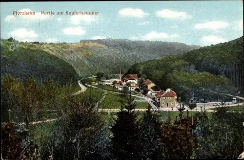 Ak Pforzheim im Schwarzwald, Partie am Kupferhammer